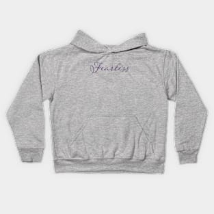 Fearless - Purple Kids Hoodie